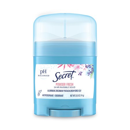 SECRET Invisible Solid Anti-Perspirant & Deodorant, Powder Fresh, 0.5oz Stick 31384EA